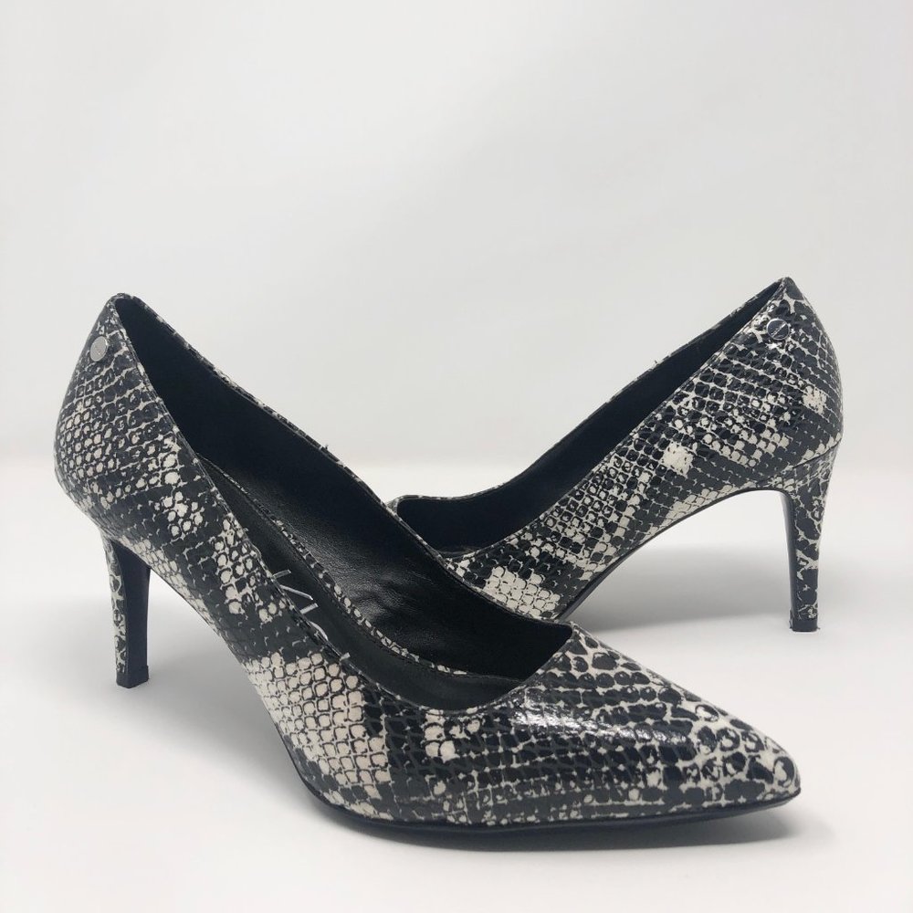 Calvin Klein Brandy Reptile Snake Skin Nilly Heels